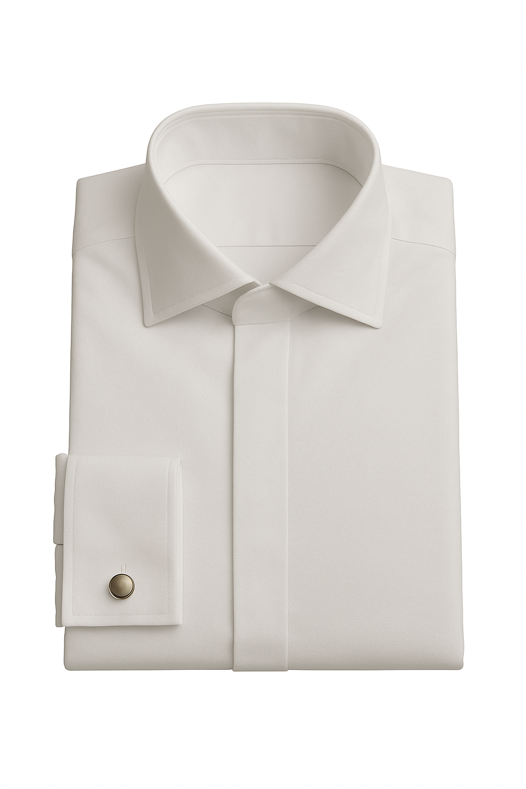 Chemise mousquetaire blanche à gorge cachée